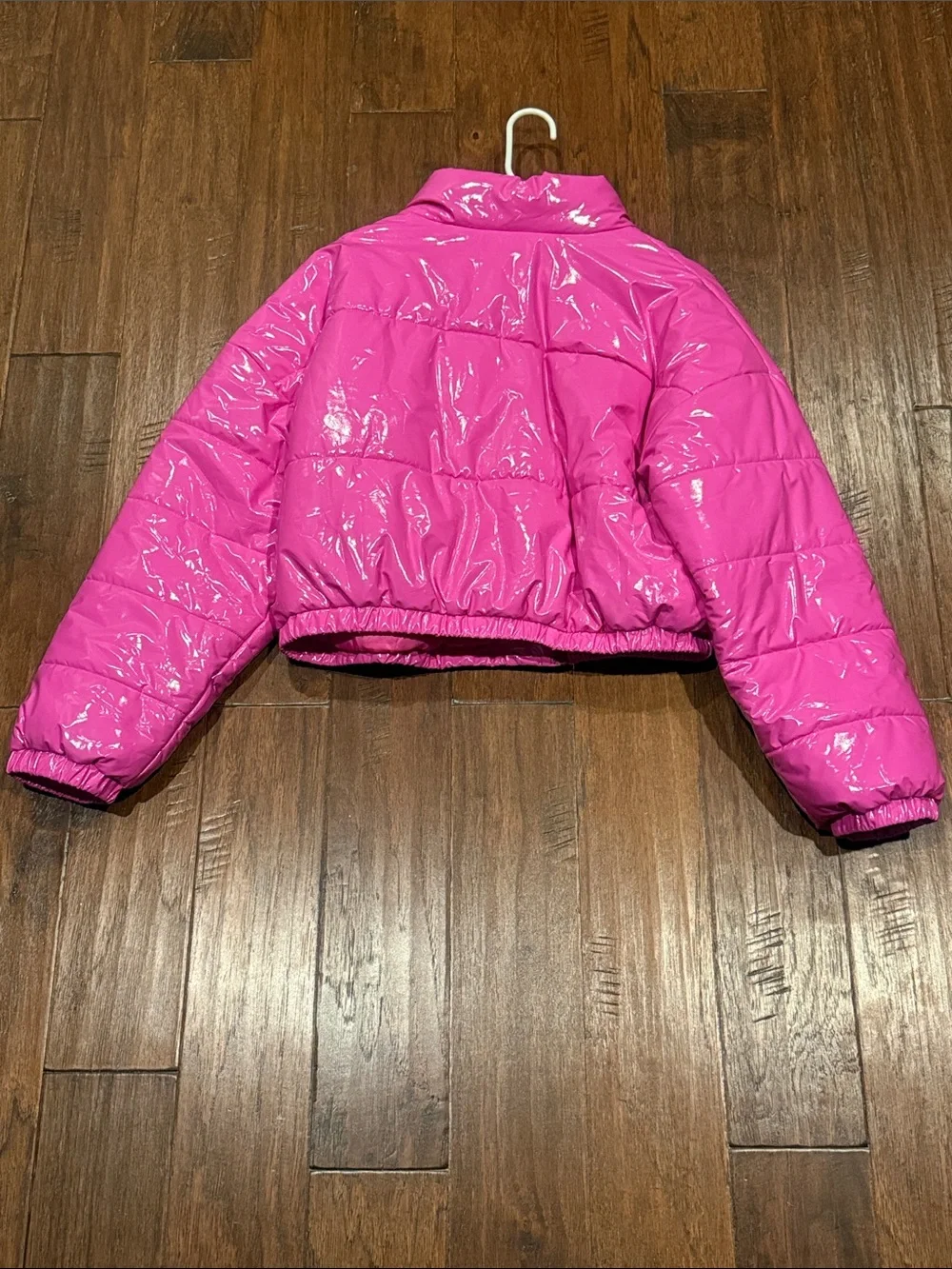 Women’s XL Barbiecore Shiny Fuchsia Puffer Jacket